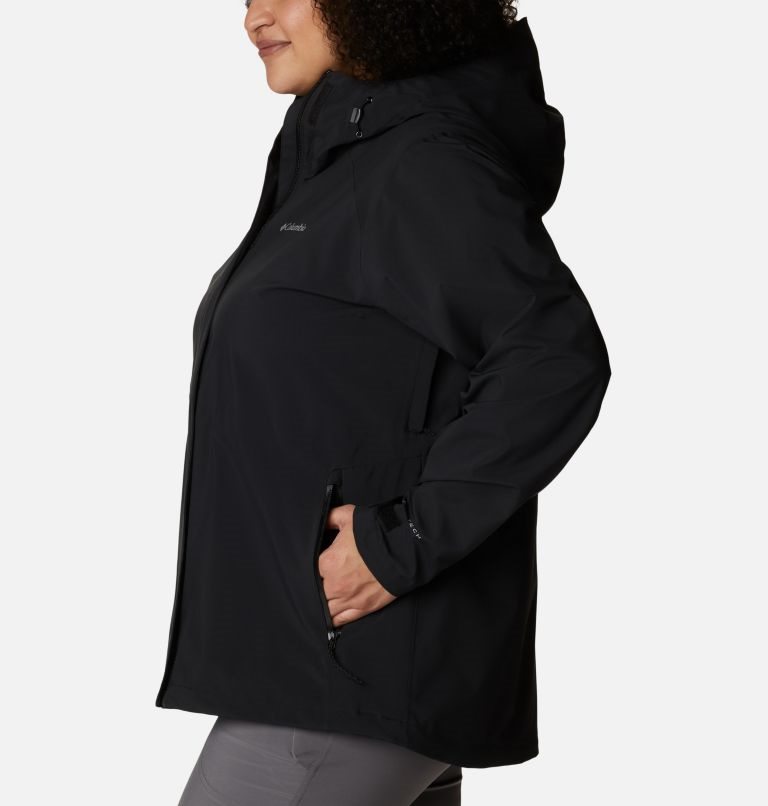 Women's Columbia Earth Explorer Shell Jackets Black | Plus Size CA-QL6CA